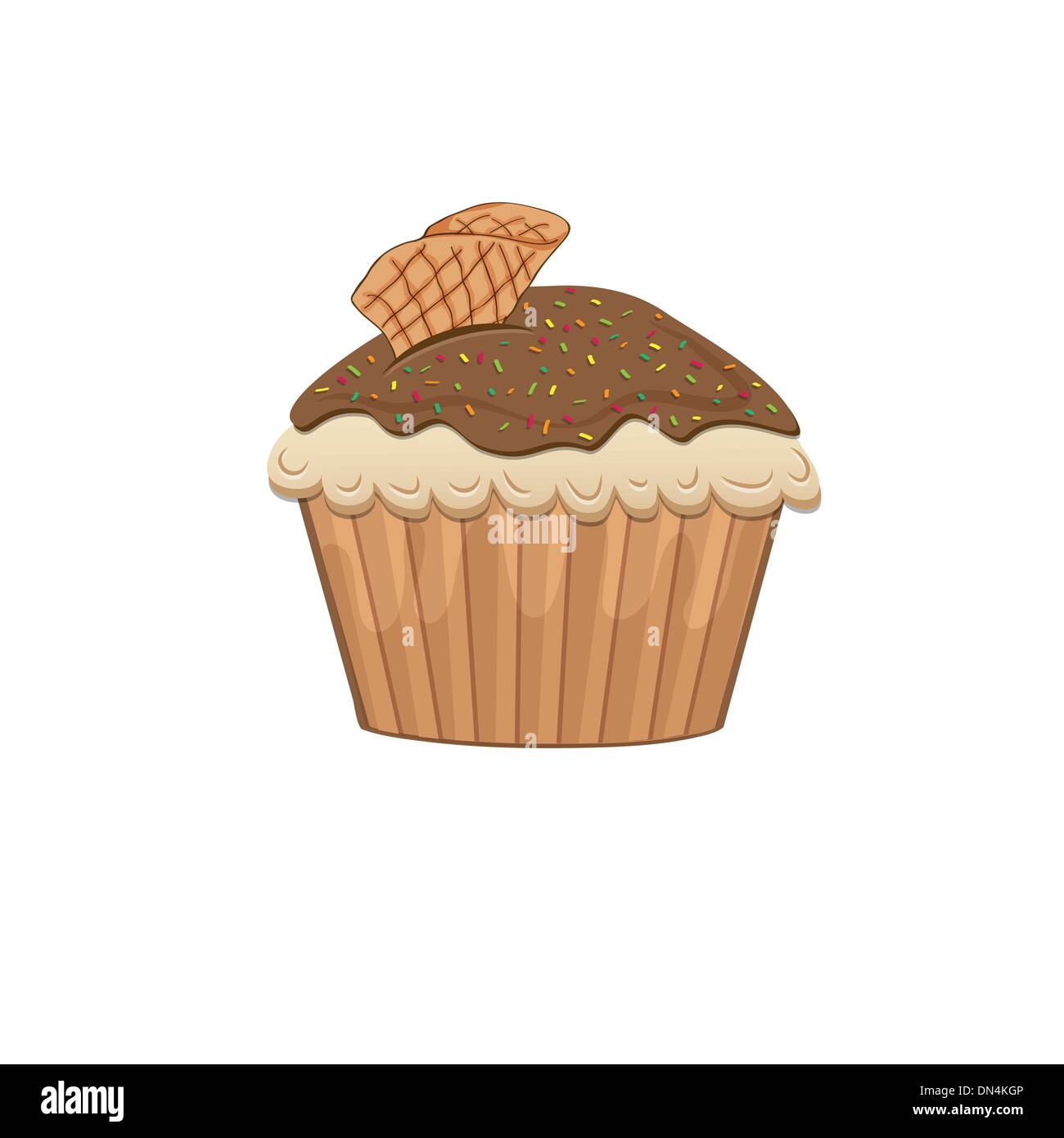 Birthday cupcake Illustration de Vecteur