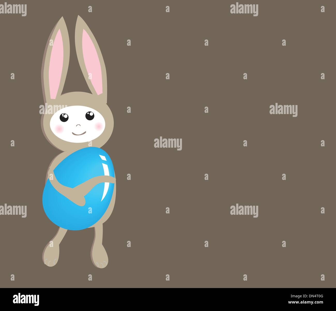 Dessin animé abstrait easter bunny cute Illustration de Vecteur