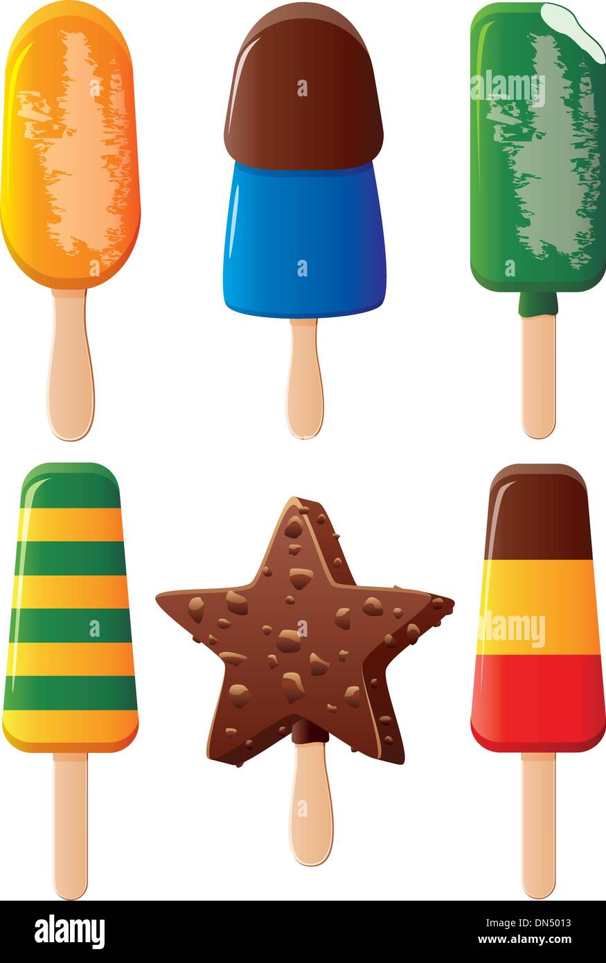 Les popsicles vecteur Illustration de Vecteur
