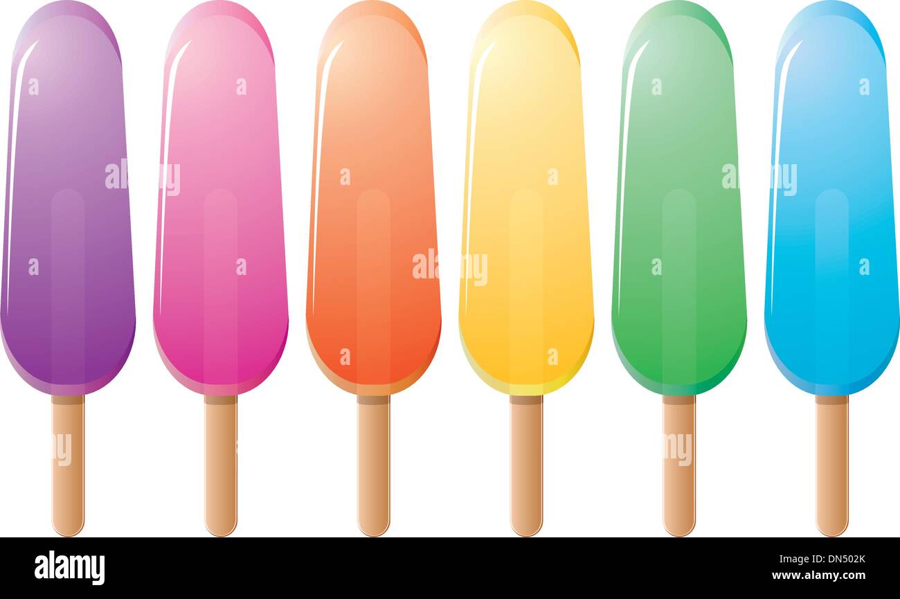 Vector set de sucettes colorées Illustration de Vecteur