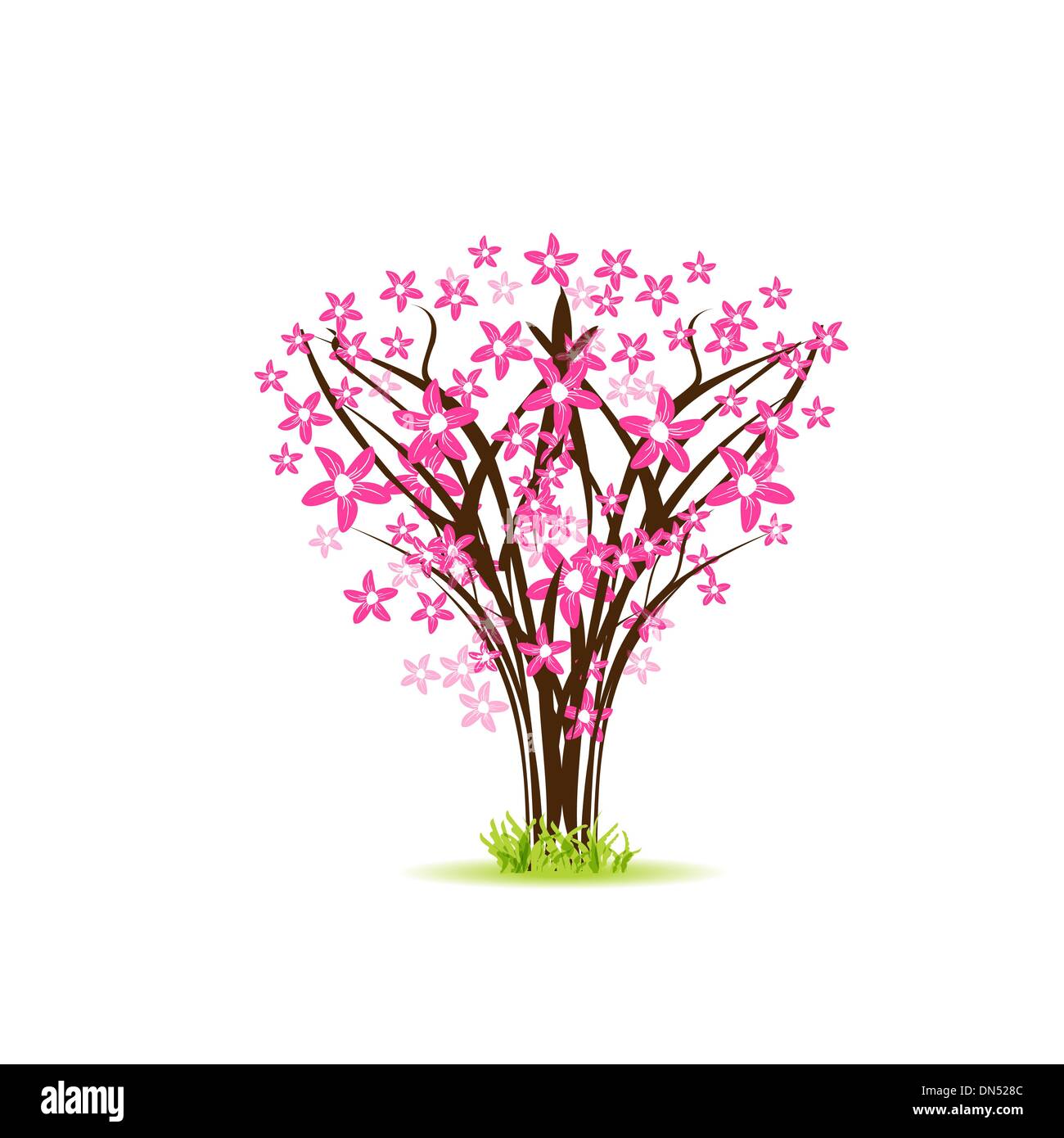 Cherry Blossom - Carte de souhaits Illustration de Vecteur