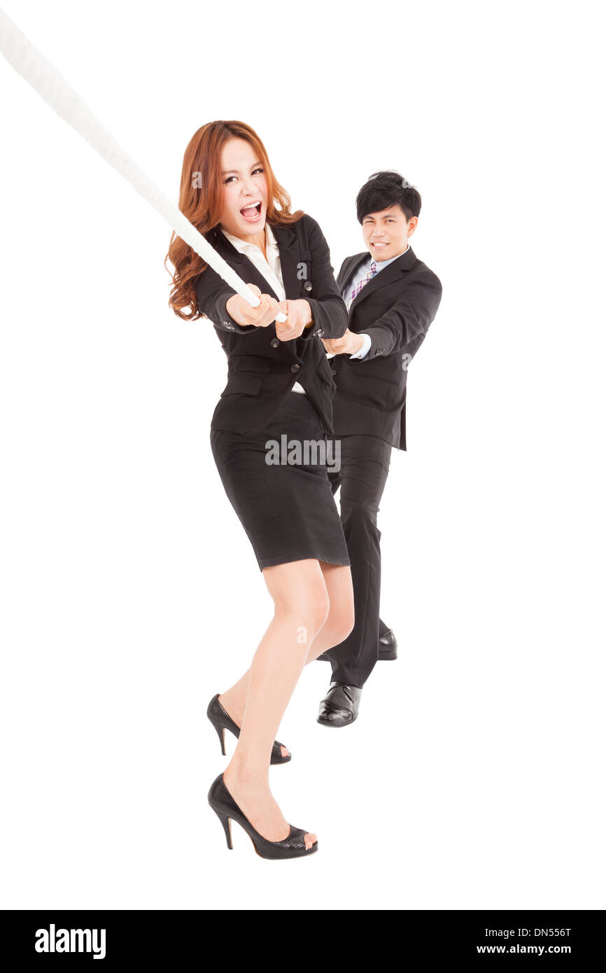 Les personnes jouant à la corde Banque D'Images