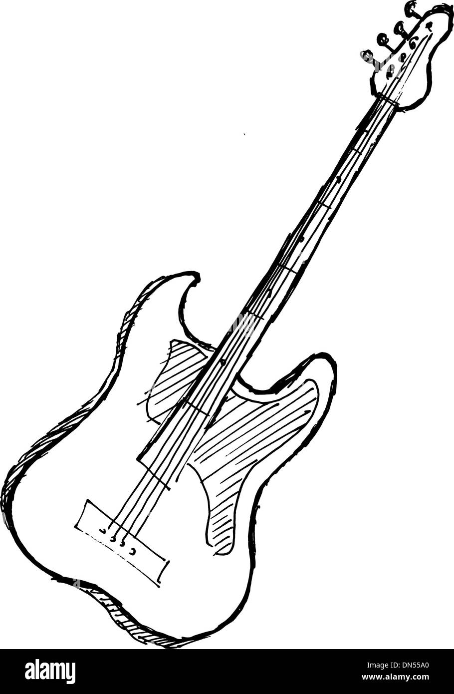 guitare électrique Illustration de Vecteur