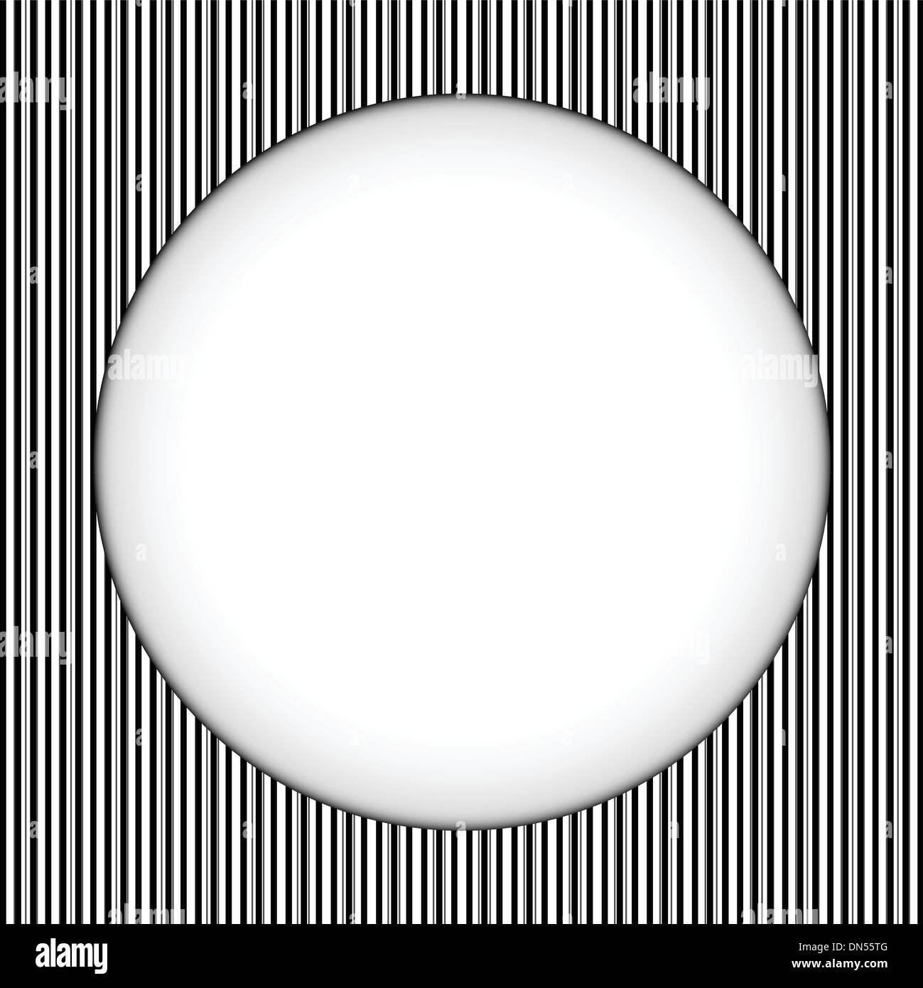 Circle Border bandes noires et blanches Illustration de Vecteur