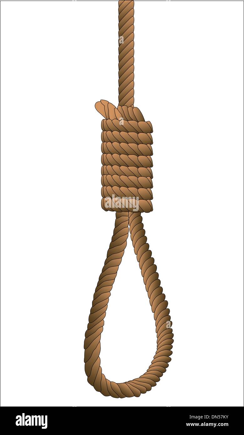 Noeud de la corde. Illustration de Vecteur