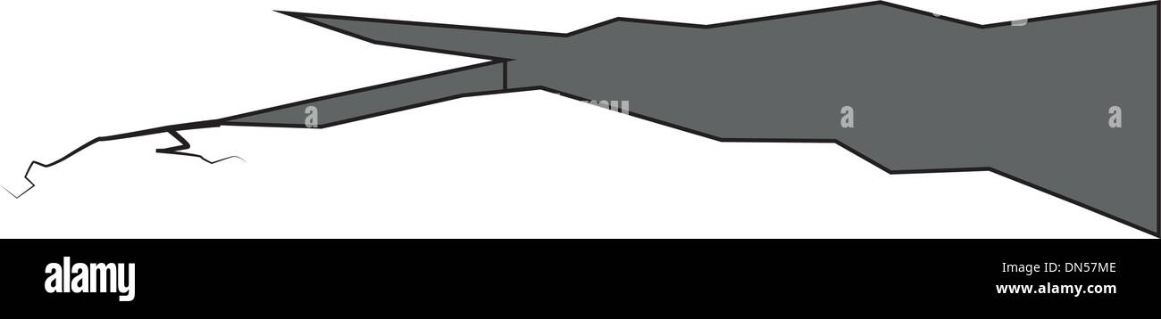 Square guy courir loin de tremblement de terre. Illustration de Vecteur