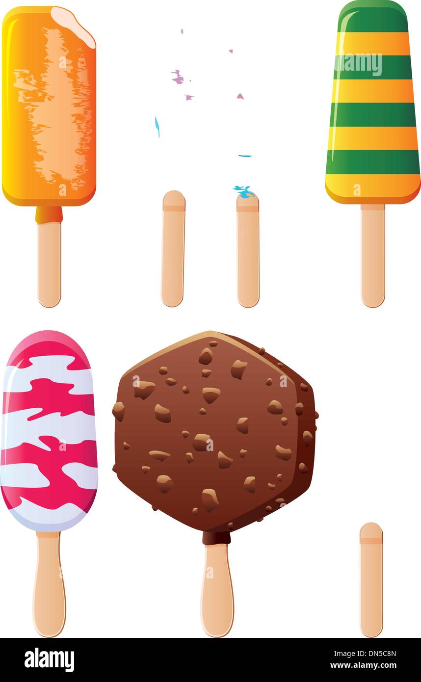 Les popsicles vecteur Illustration de Vecteur