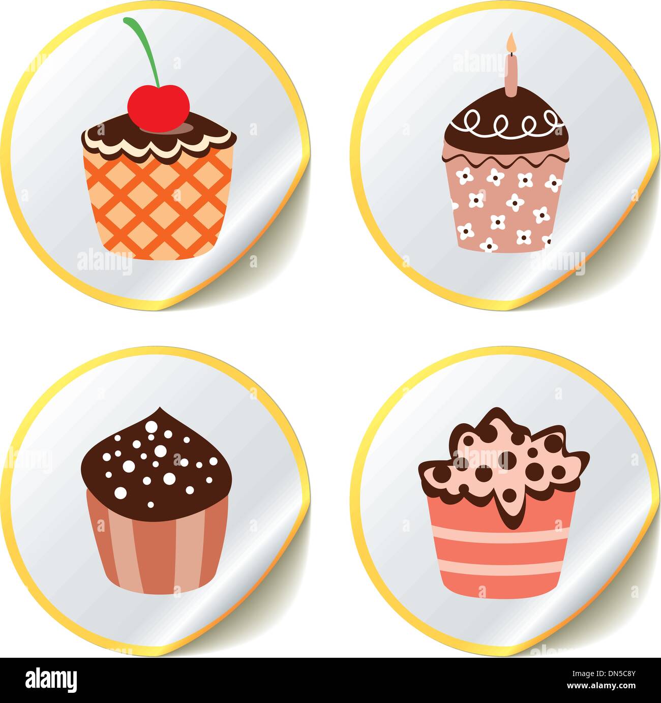 Vector cupcakes Illustration de Vecteur