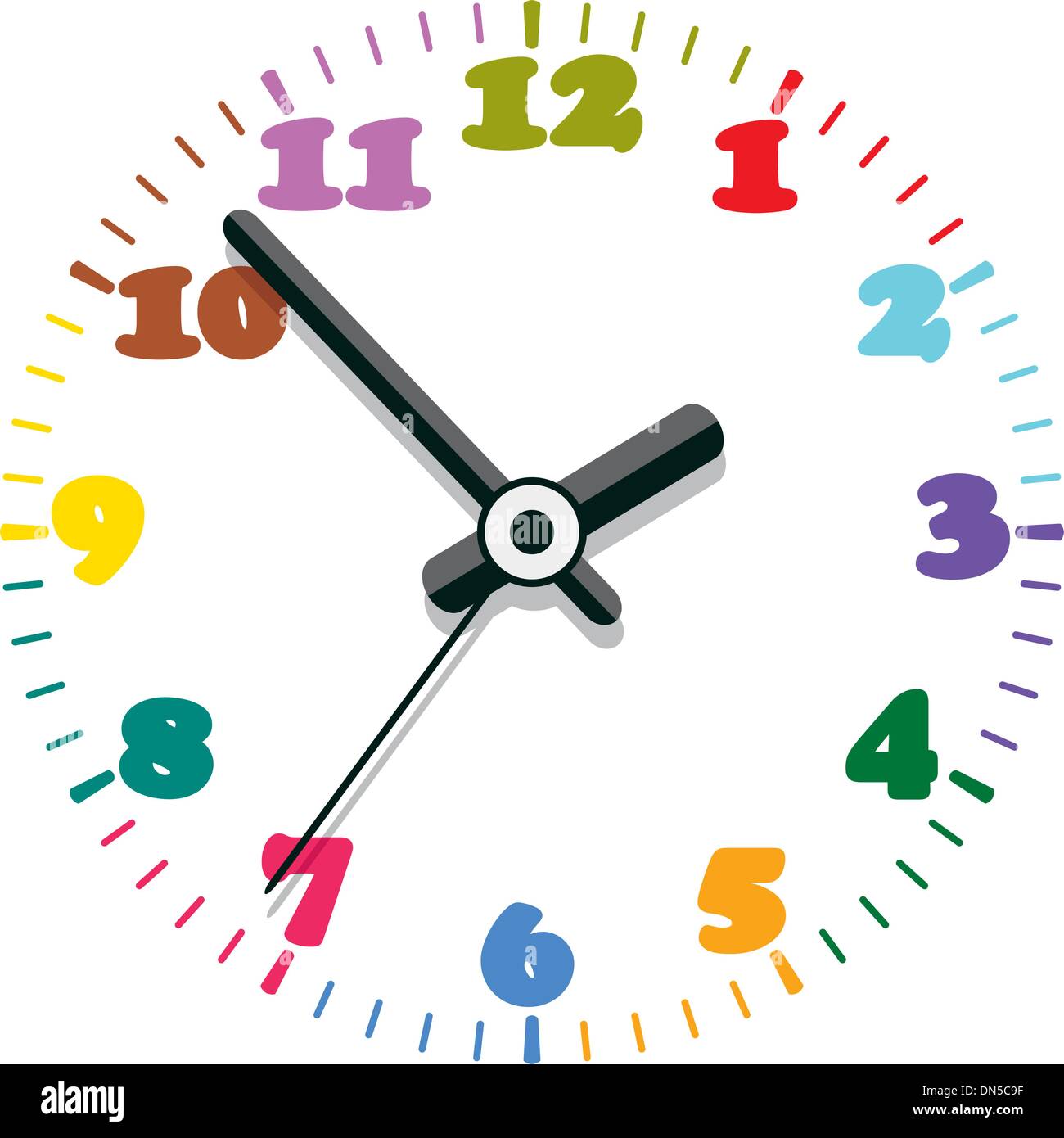 horloge colorée Illustration de Vecteur