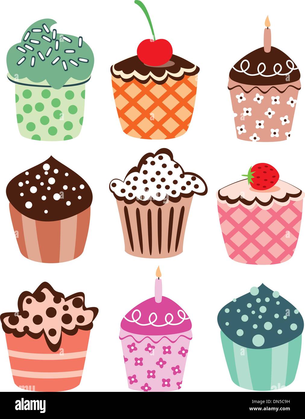 Vector cupcakes Illustration de Vecteur
