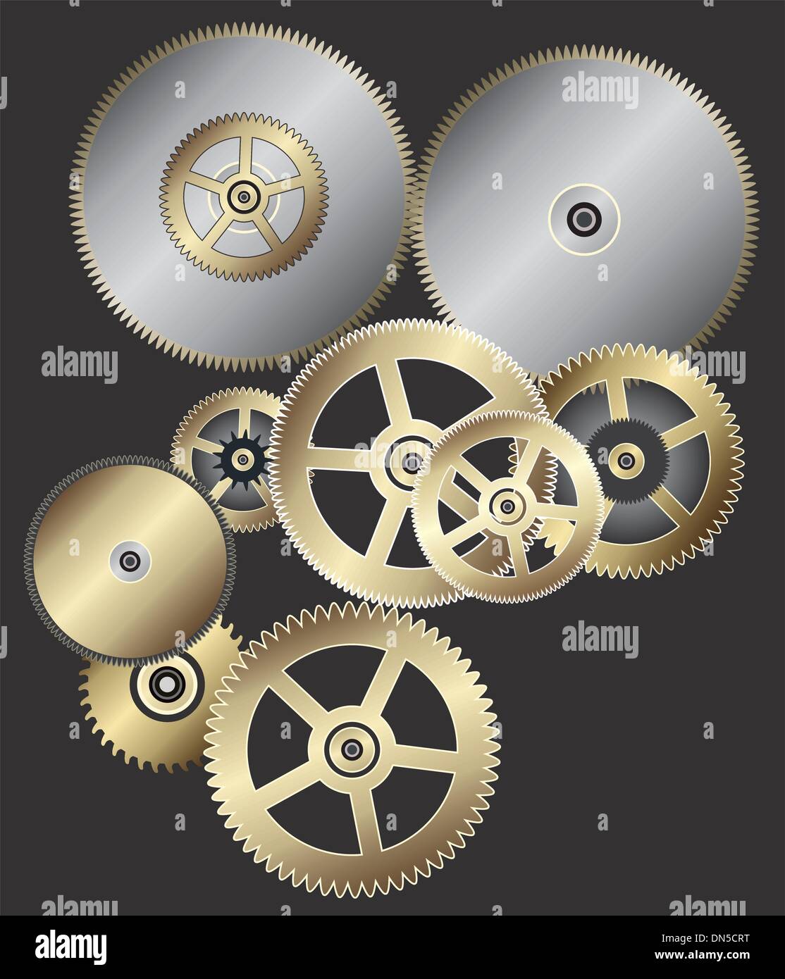 Vector background d'engrenages de l'horloge Illustration de Vecteur