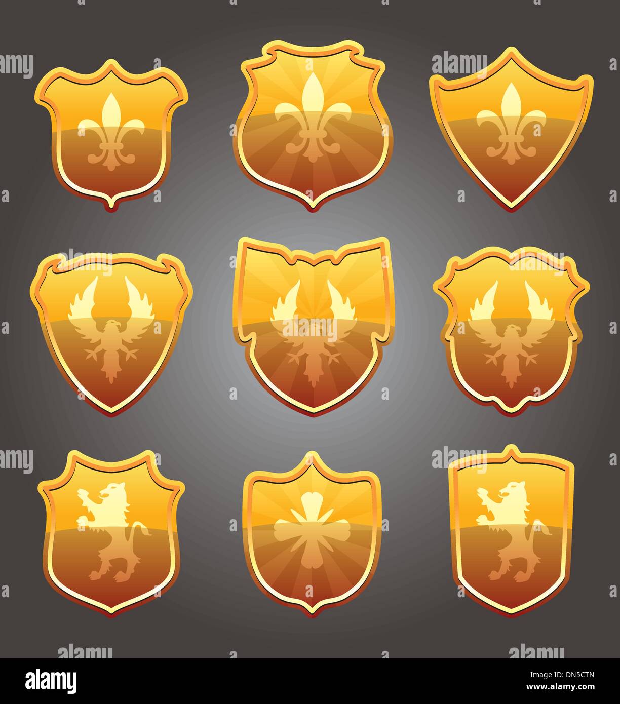 Vector set de protections Illustration de Vecteur