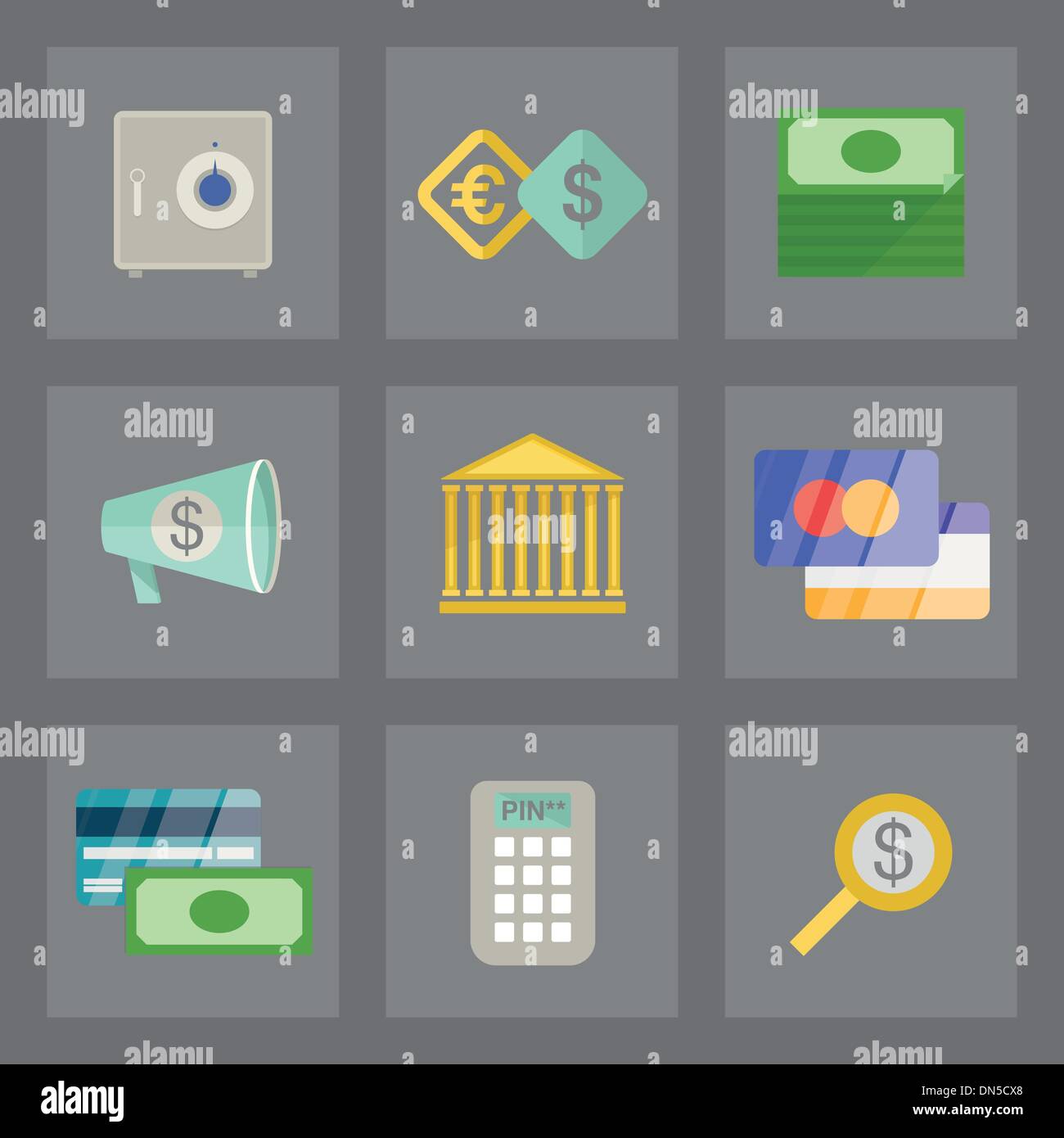 Finances icons set Illustration de Vecteur