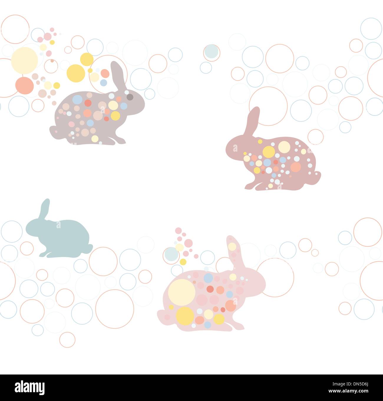 Mignon lapin de Pâques et des oeufs pattern Illustration de Vecteur
