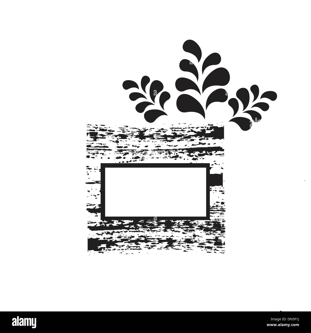 Carte vintage avec des fleurs à la main Illustration de Vecteur