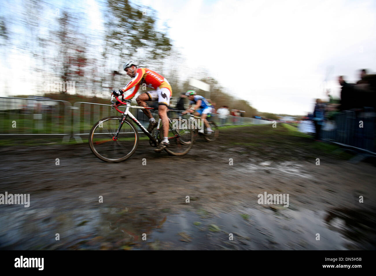 Cycliste à l'Amstel Gold Race aux Pays-Bas Banque D'Images