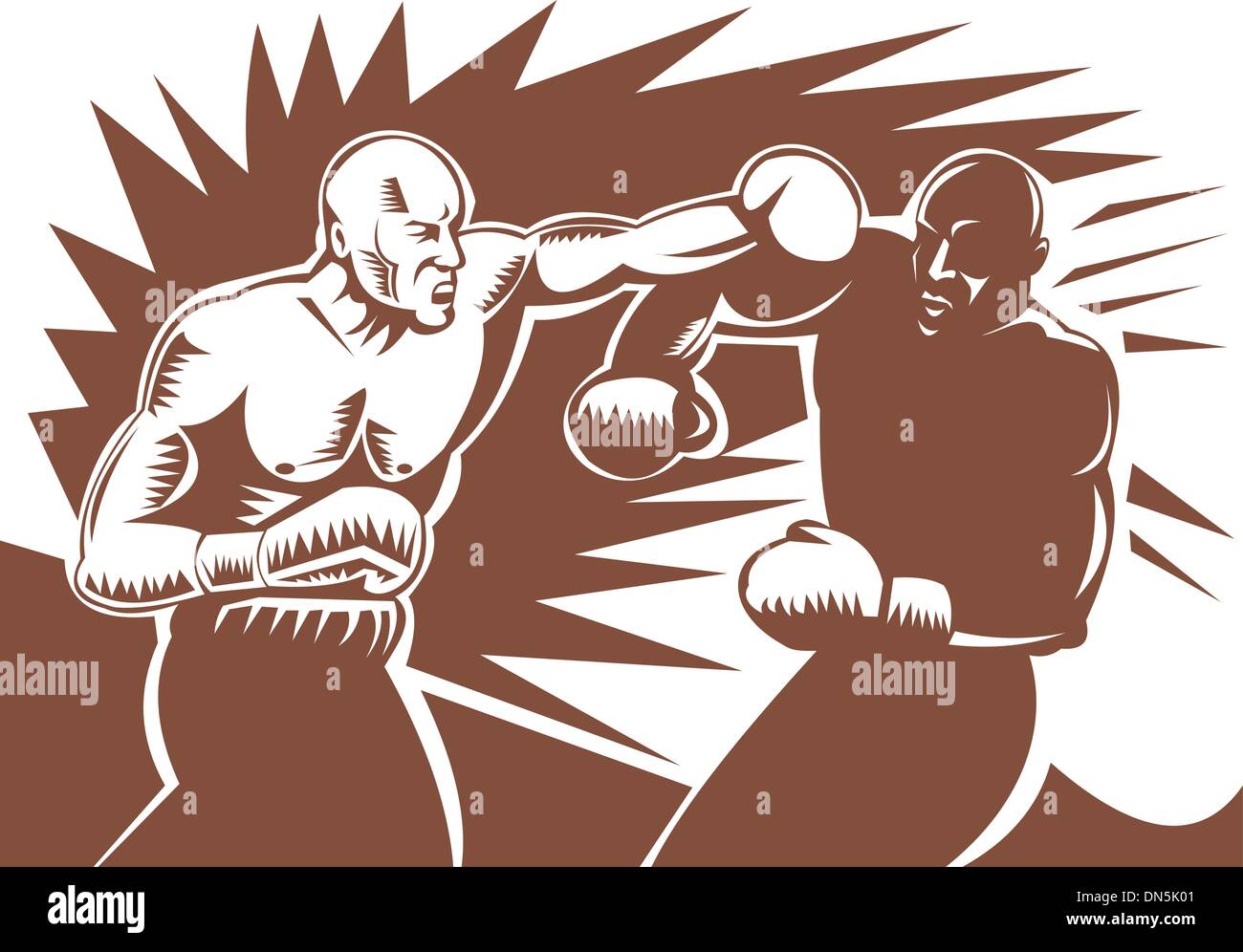 Connexion boxer knockout punch Illustration de Vecteur