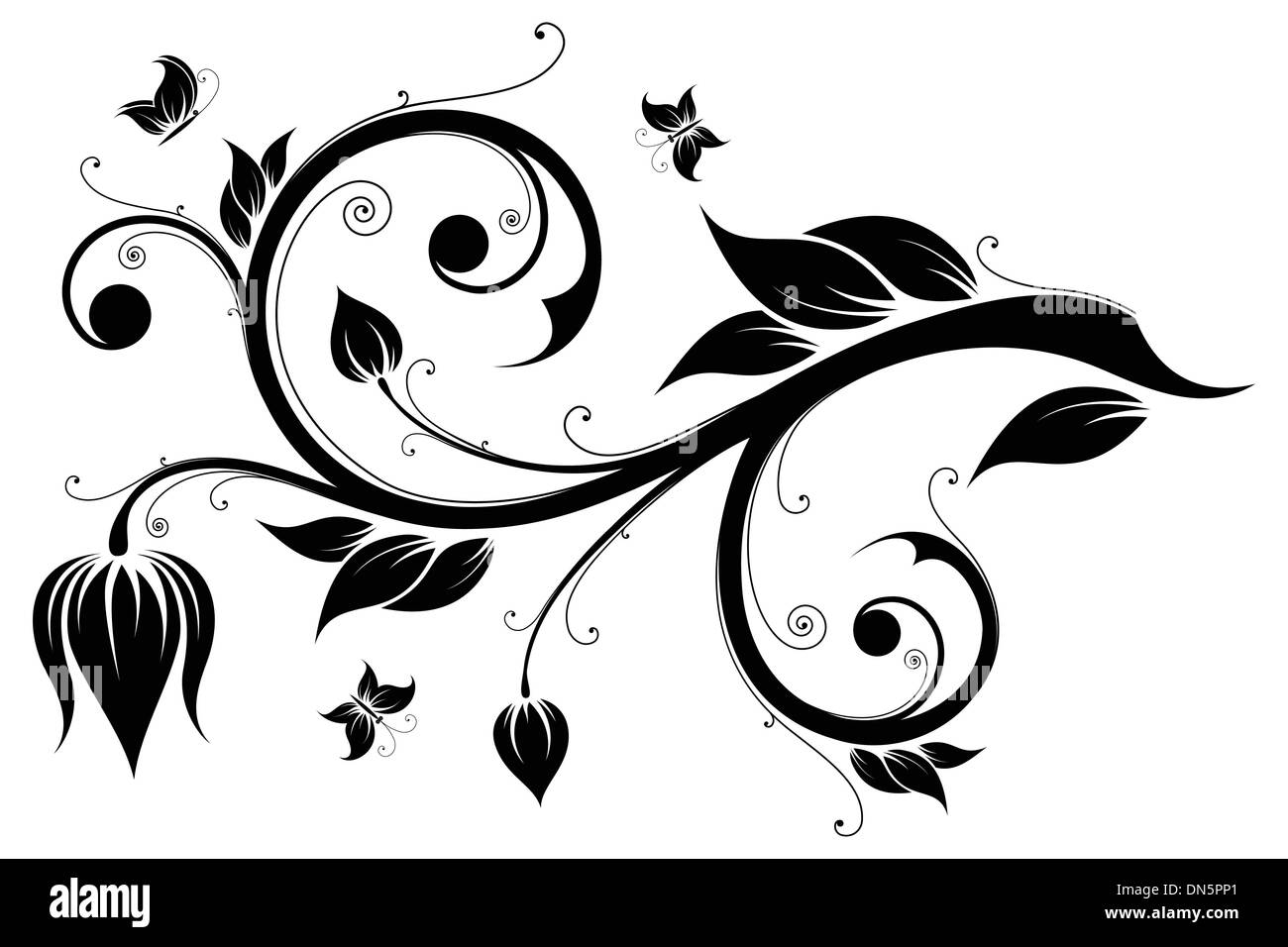 Élément de design floral. Vector illustration Illustration de Vecteur