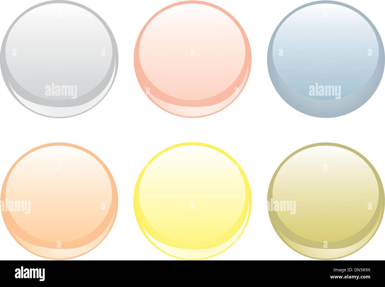 Vecteur coloré bouton web définie. Éléments de conception isolé sur fond blanc Illustration de Vecteur