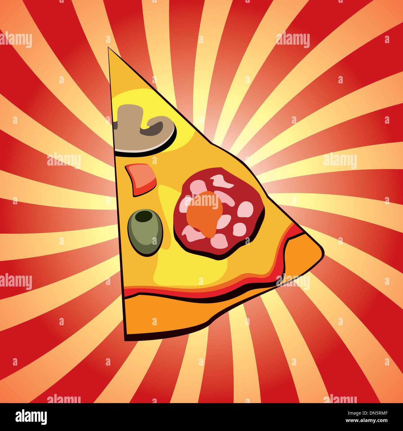 Vector pizza italienne Illustration de Vecteur
