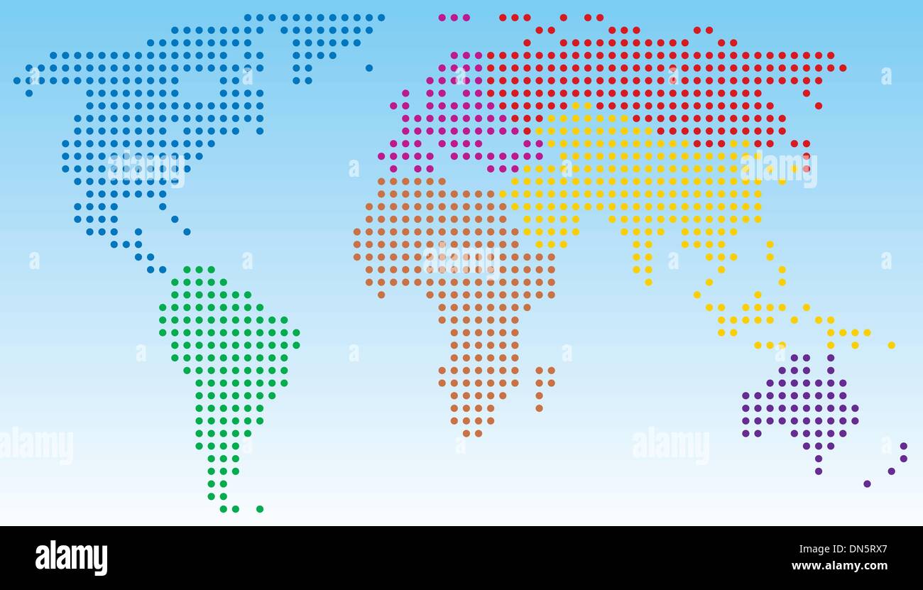 Carte du monde abstrait Illustration de Vecteur