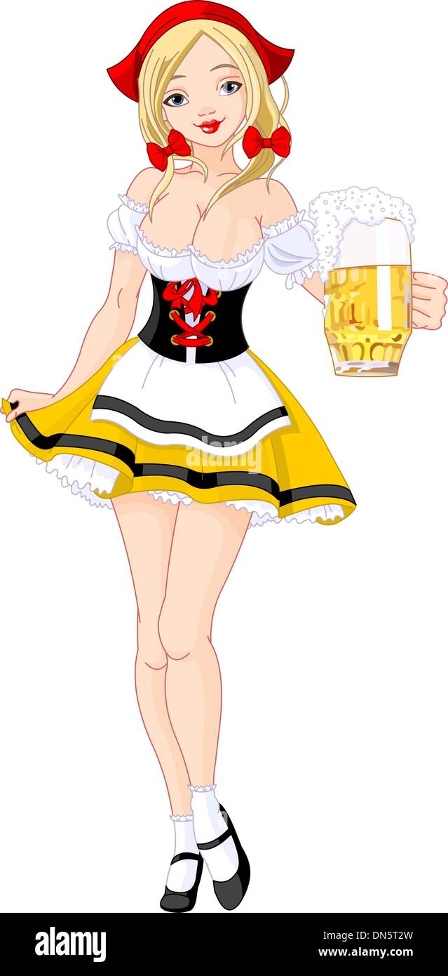 Fille de l'Oktoberfest Illustration de Vecteur