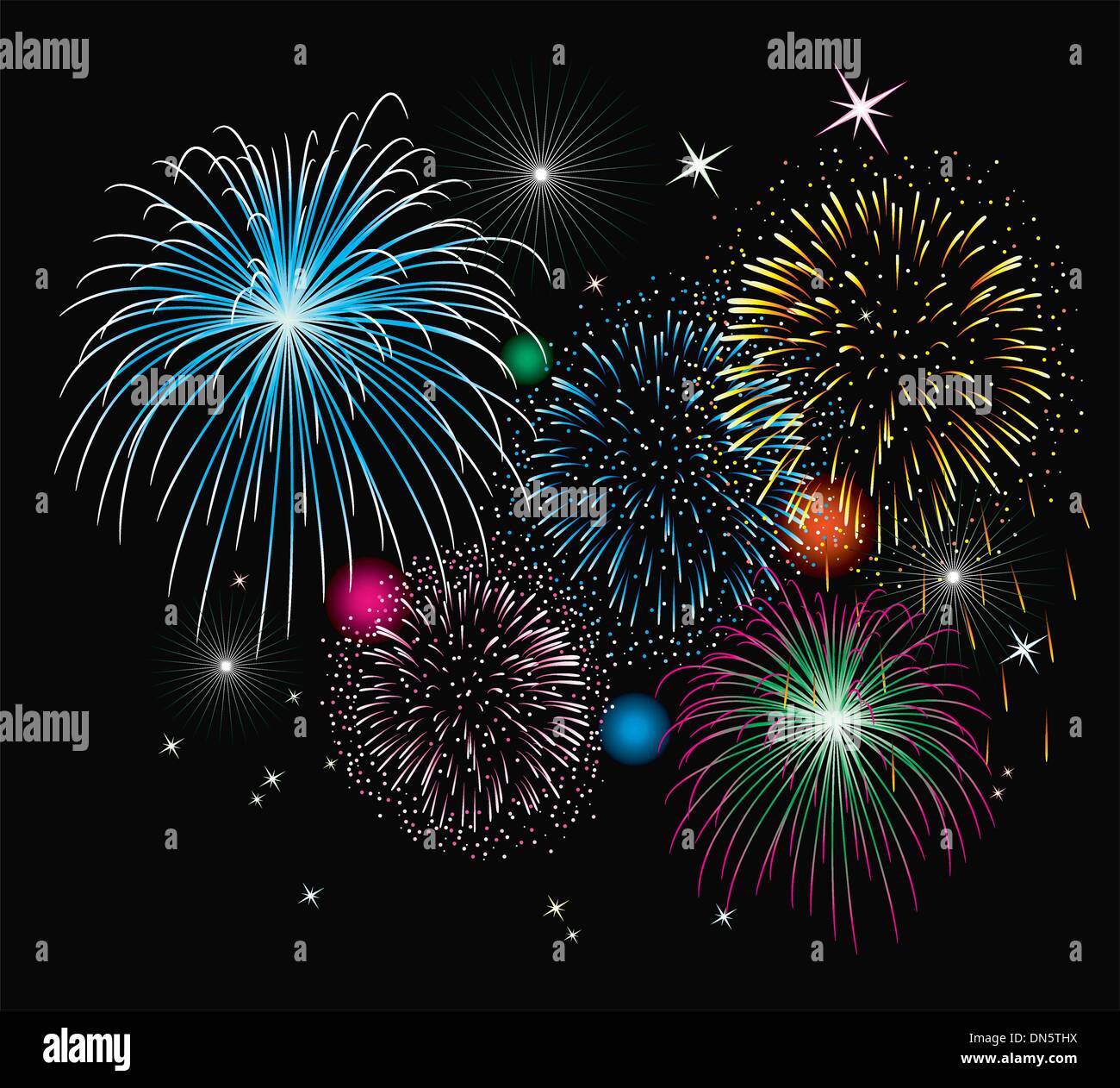 D'artifice de scénario Illustration de Vecteur
