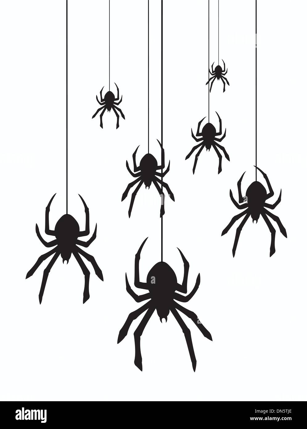 Les araignées suspendues vecteur Illustration de Vecteur