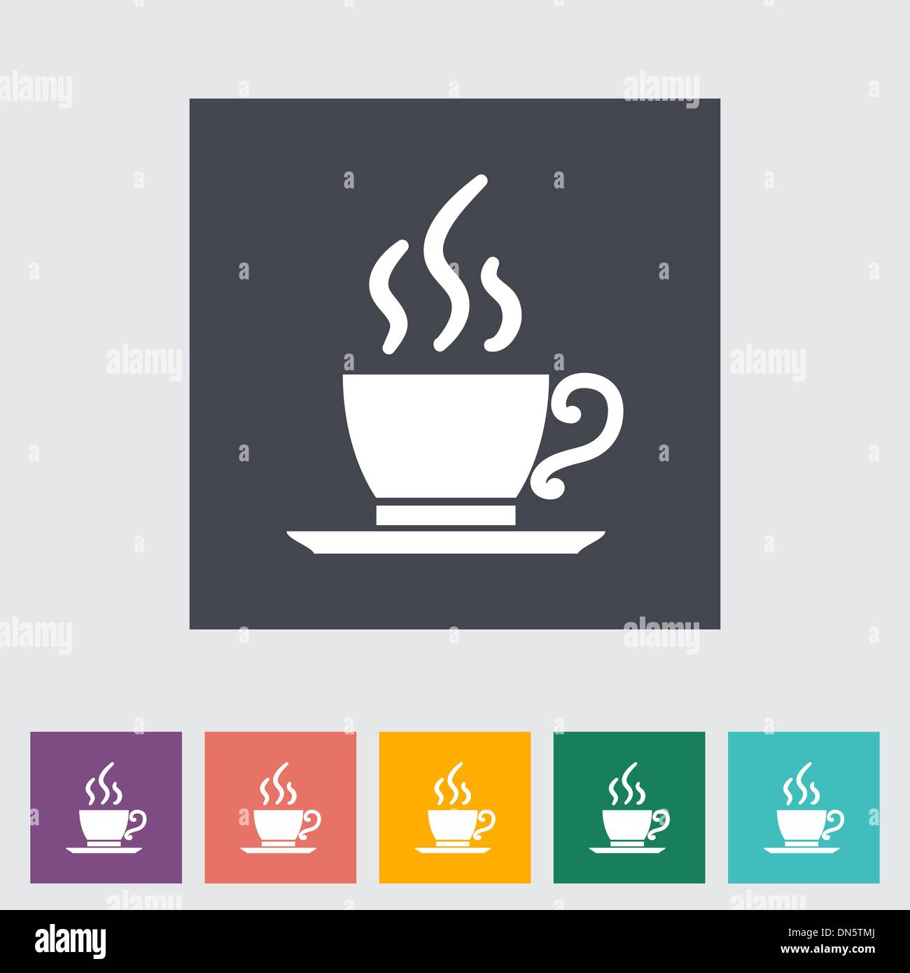 Cafe télévision seule icône. Illustration de Vecteur