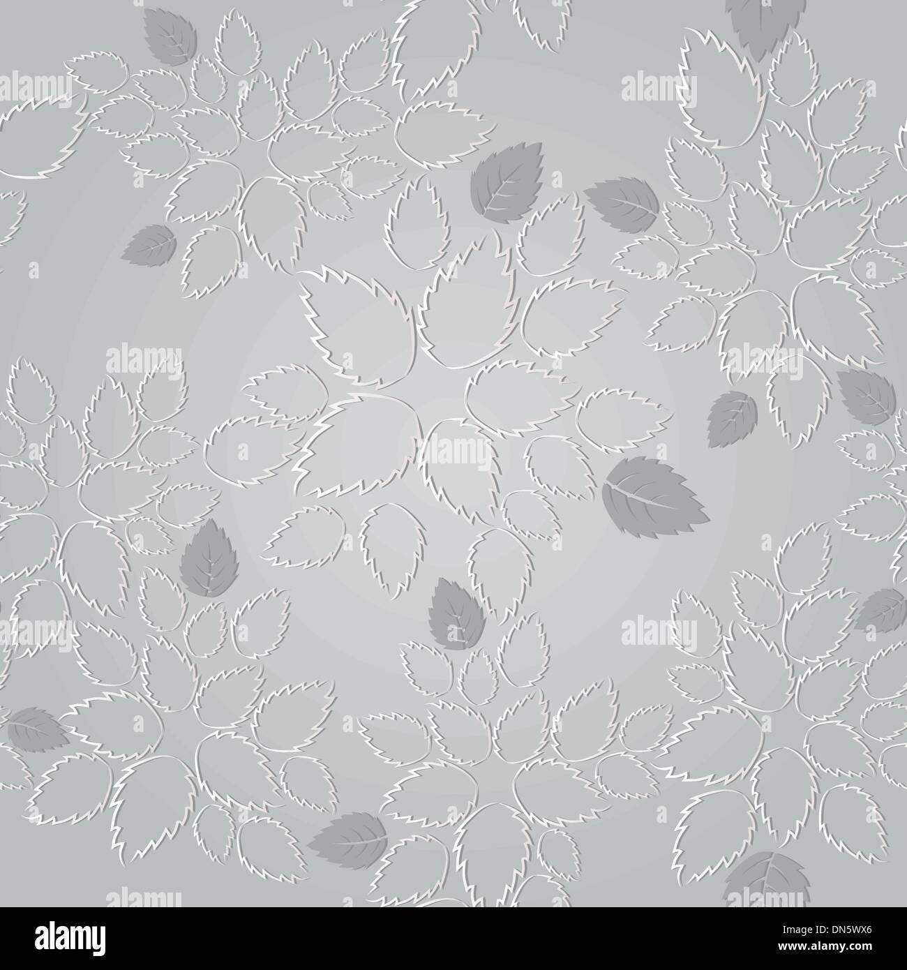 Silver transparent dentelle motif feuilles papier peint Illustration de Vecteur