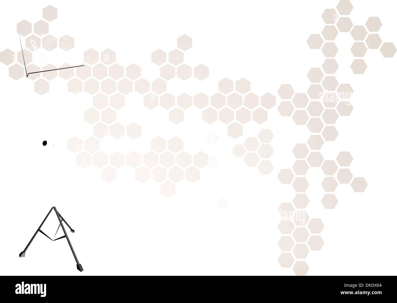 Un pupitre sur fond marron foncé Illustration de Vecteur