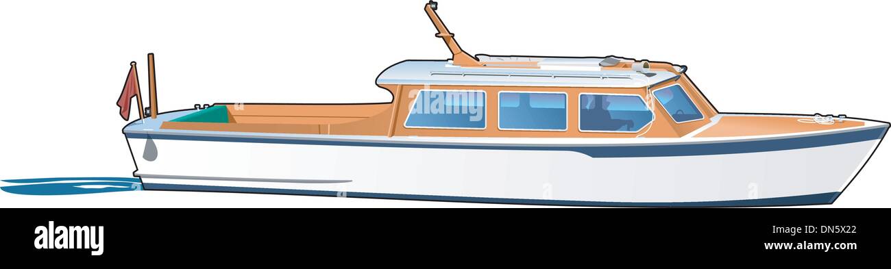 bateau blanc Illustration de Vecteur
