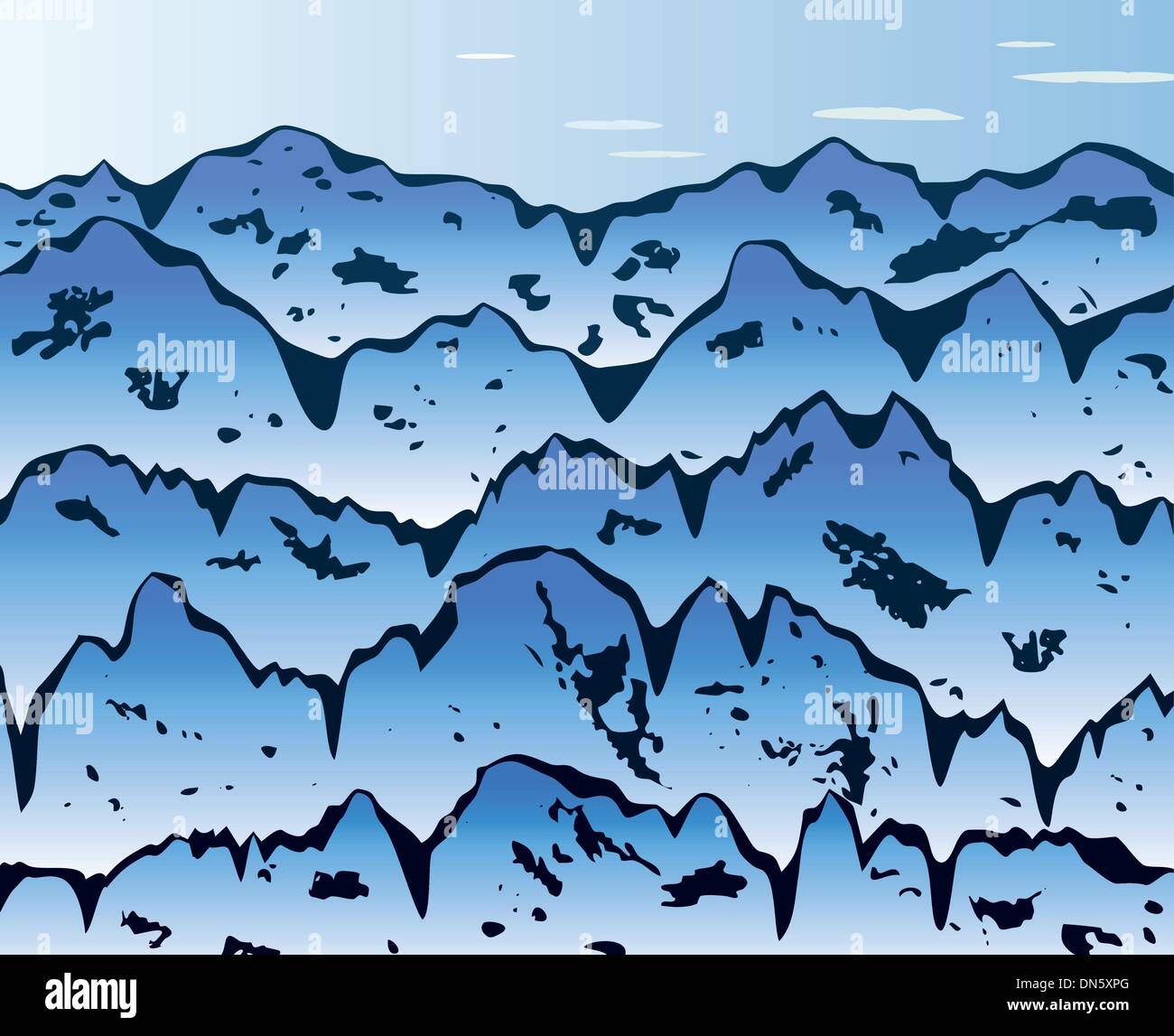 Arrière-plan de montagnes Illustration de Vecteur