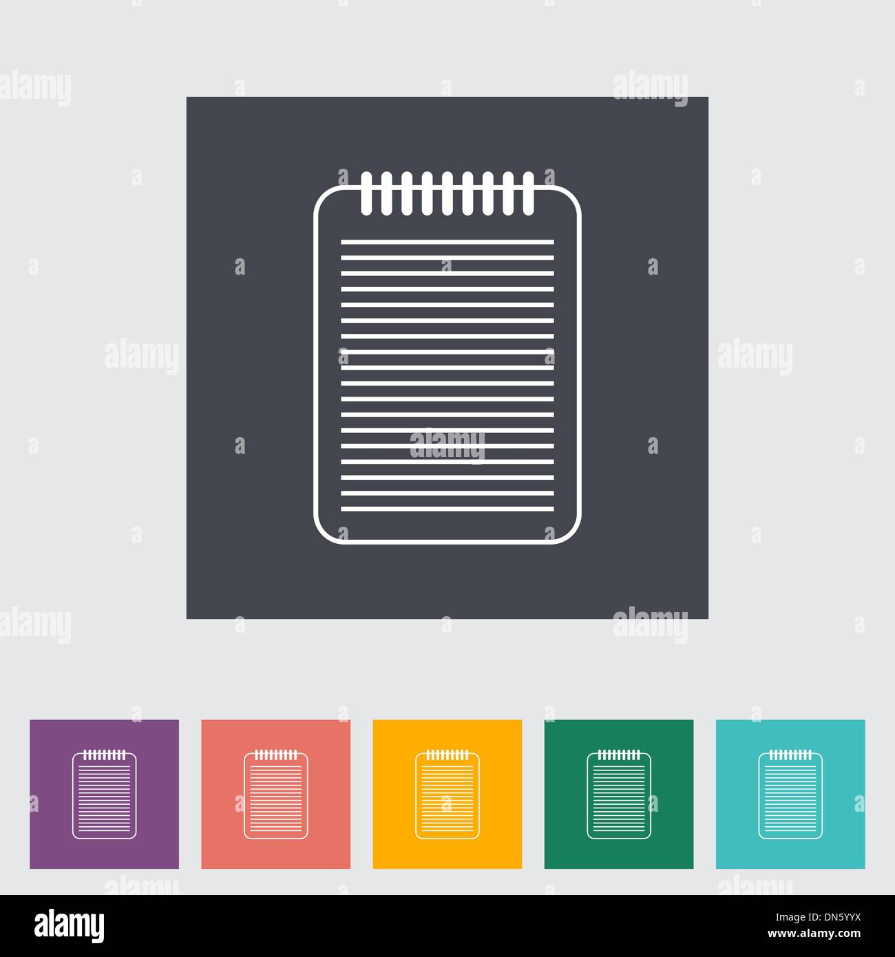 Seul l'icône du document à plat. Illustration de Vecteur