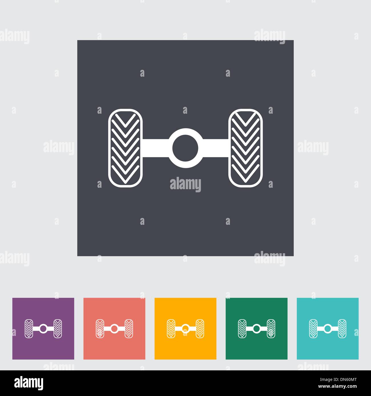 Voiture Châssis seule simple icône. Illustration de Vecteur