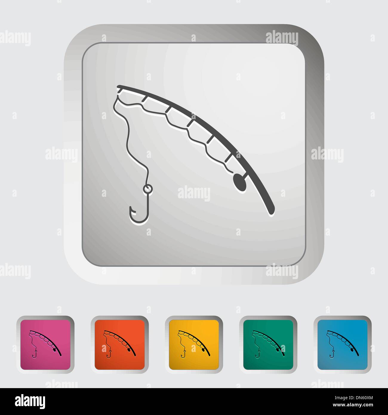 Canne à pêche Illustration de Vecteur