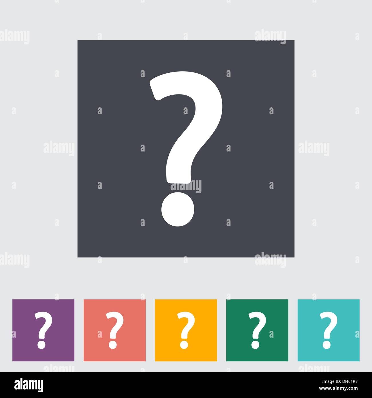 Question mark seule simple icône. Illustration de Vecteur