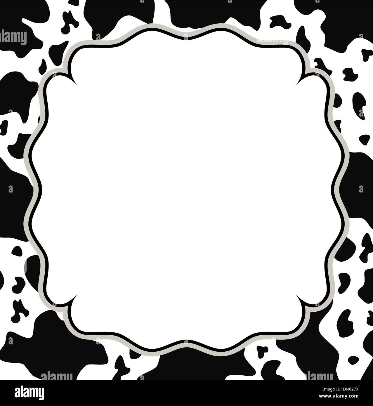 Avec châssis vector abstract la texture de la peau de vache Illustration de Vecteur