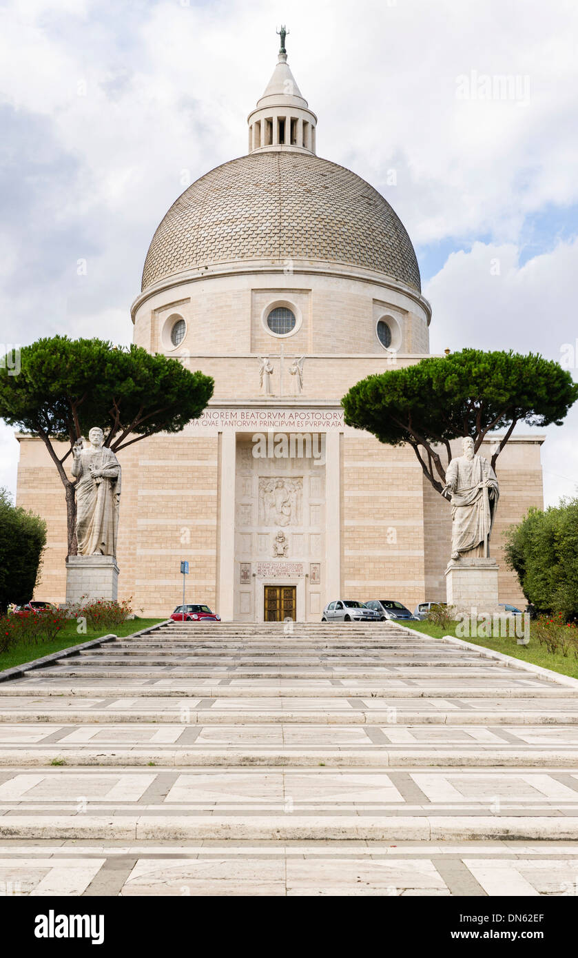 Basilique mineure, Santi Pietro e Paolo un Via Ostiense, Saint Pierre et Paul, par Arnaldo Foschini, en collaboration avec Tullio Banque D'Images