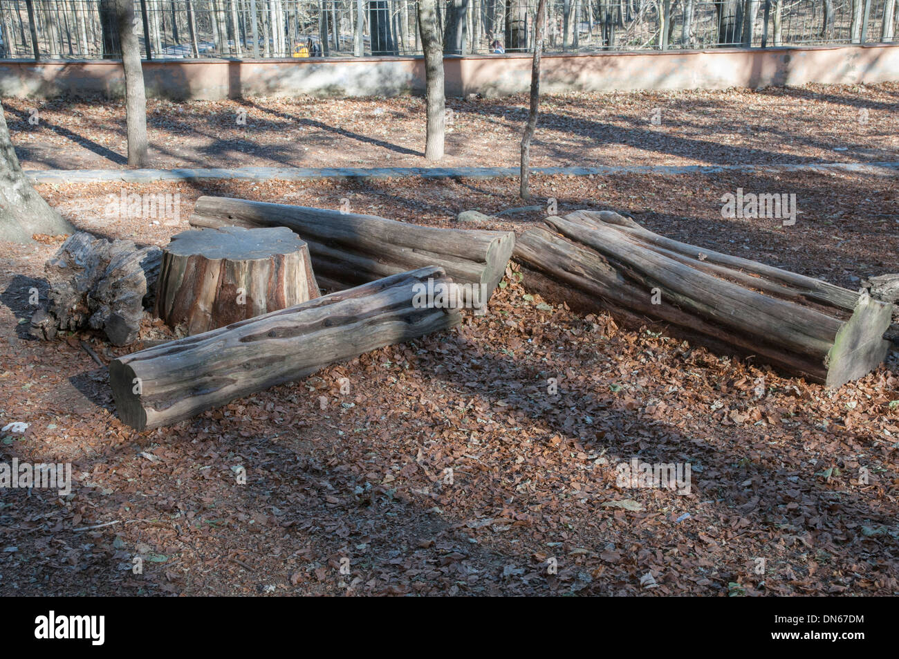 Pique-nique dans les montagnes fait ​​The arbres Banque D'Images