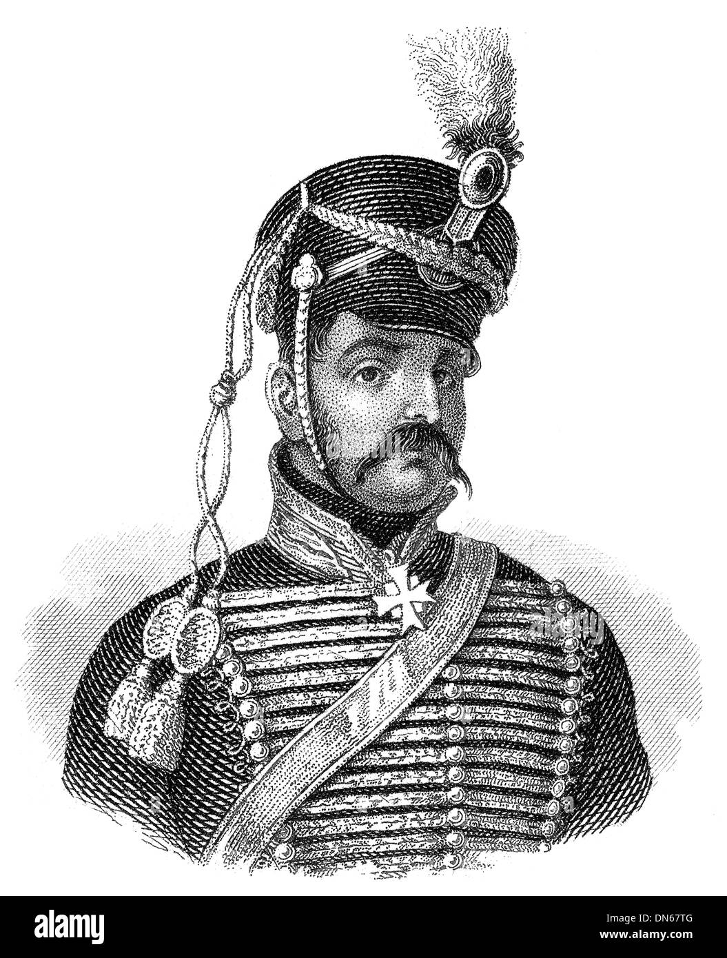 Ferdinand Baptista von Schill, 1776 - 1809, un officier prussien, La Guerre de la Cinquième Coalition ou guerre franco-autrichienne de 1809 Banque D'Images