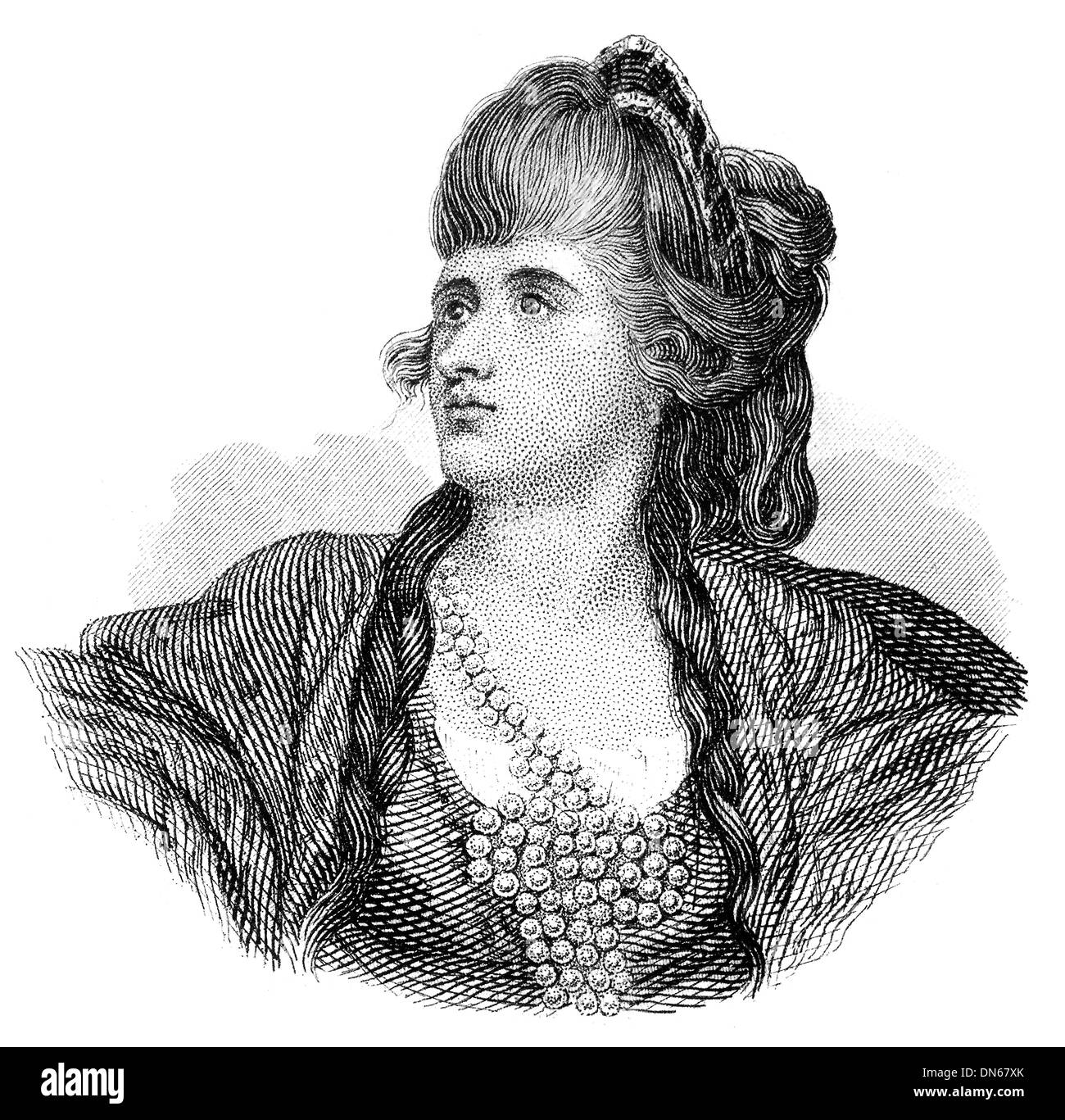Sarah Siddons, 1755 - 1831, l'actrice galloise, Portrait von Sarah Siddons, 1755 - 1831, englische Schauspielerin Banque D'Images