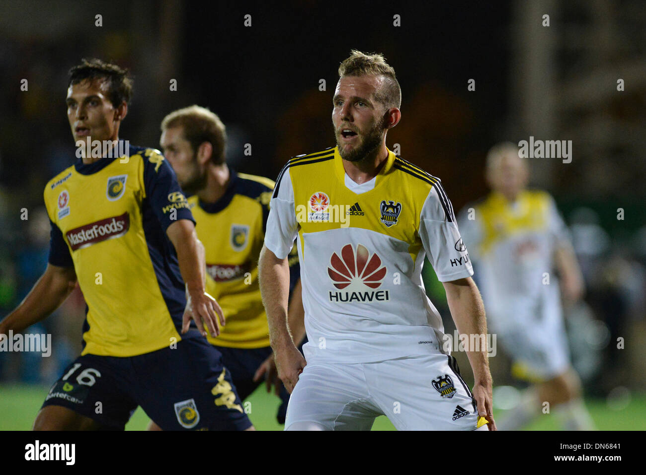 Sydney, Australie. Dec 19, 2013. Wellington l'avant Jeremy Brockie en action au cours de la Hyundai une ligue match entre le Central Coast Mariners FC et Wellington Phoenix FC de l'Ovale du nord de Sydney, Sydney. Credit : Action Plus Sport/Alamy Live News Banque D'Images