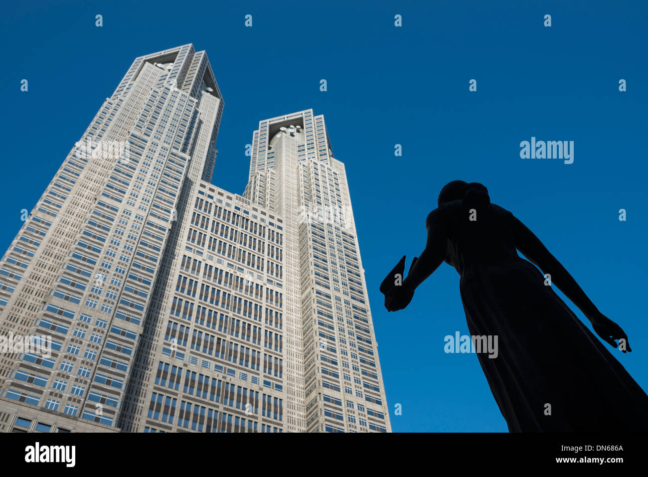 Les bâtiments du Gouvernement Métropolitain de Tokyo Shinjuku Japon Banque D'Images