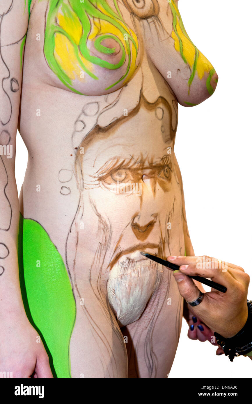 Peinture sur corps Banque D'Images