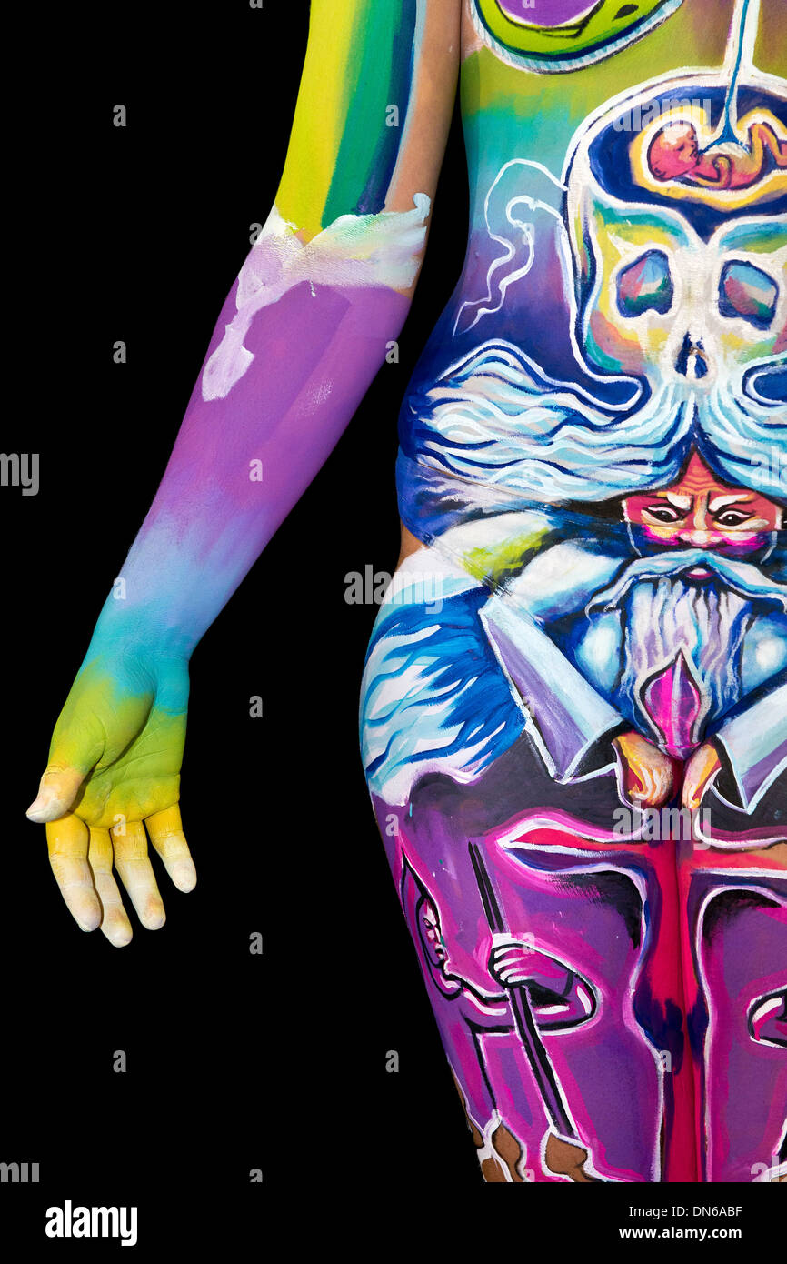 Peinture sur corps Banque D'Images