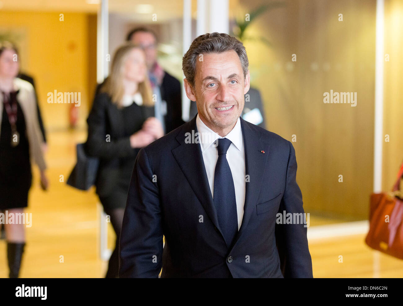 Visite de travail de Nicolas Sarkozy à Bruxelles le 2013/03/27 Banque D'Images