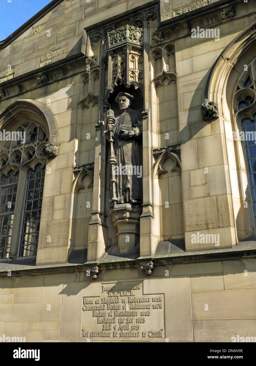 James Moorhouse Statue de la Cathédrale de Manchester England UK Banque D'Images