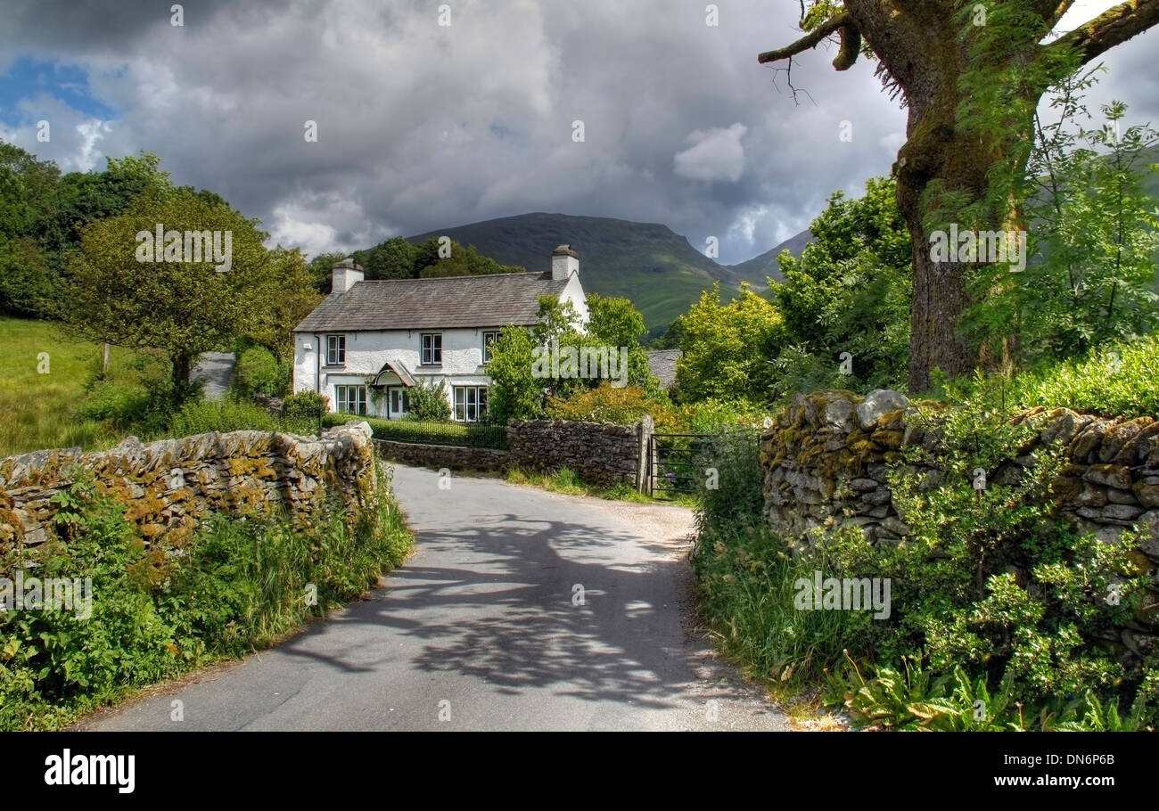 Joli Cottage Cumbria Près de Grasmere, le Lake District, en Angleterre. Banque D'Images