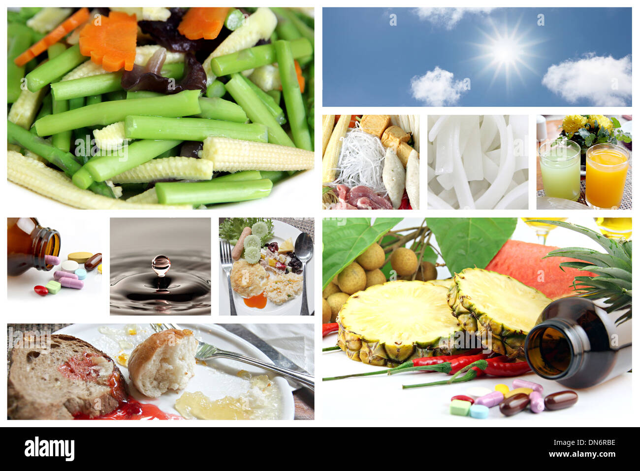 La photo de concepts de la nourriture pour une bonne santé. Banque D'Images